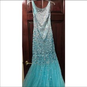 Baby Blue Gem Prom Dress